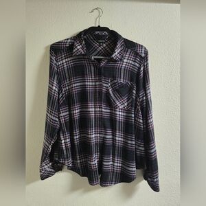 Torrid Dark Plaid Button Down